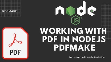 Working with PDF in Nodejs, pdfmake