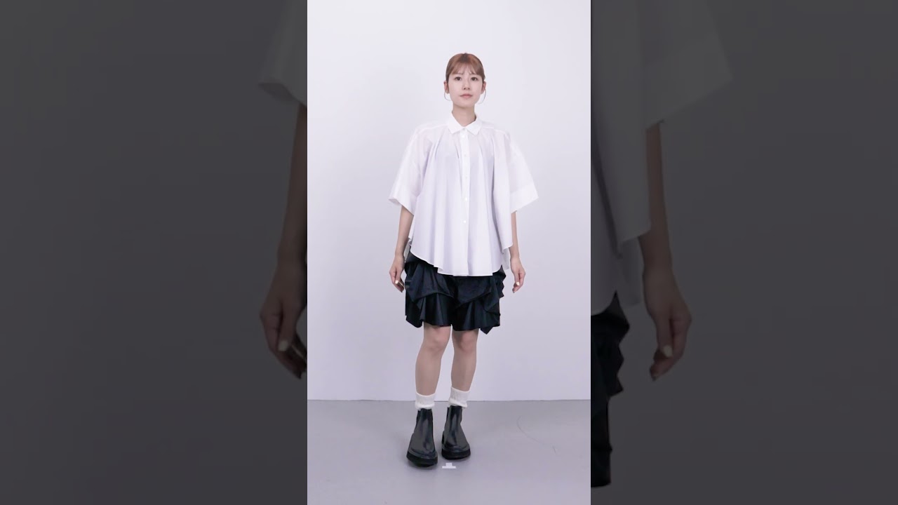 CIRCLE DRAPE SHIRT｜38｜WHT｜SHIRTS AND BLOUSES｜ENFÖLD OFFICIAL