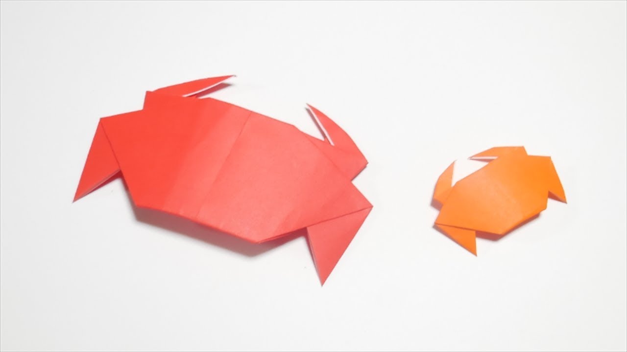 カニの簡単な折り方 おりがみ Origami ビルゲッツの折り紙 Youtube