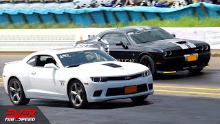 Chevrolet Camaro SS (5ta Gen) 𝙑𝙎 Dodge Challenger SRT Hellcat 🏁 5 DRAG RACING 🚦🚗🚗