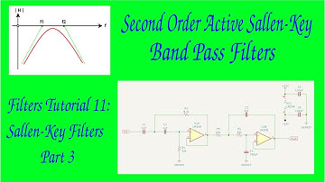 Filters Tutorial 11: Sallen-Key Filters Part 3 - Second Order Active Pass-Band Filters