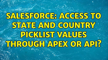 Salesforce: Access to State and Country Picklist values through Apex or API? (2 Solutions!!)