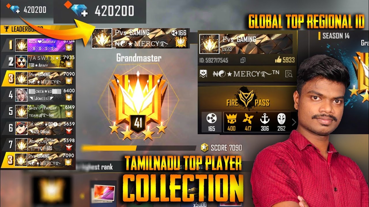 Free Fire TamilNadu No. 1 Global Player Collection & I ...