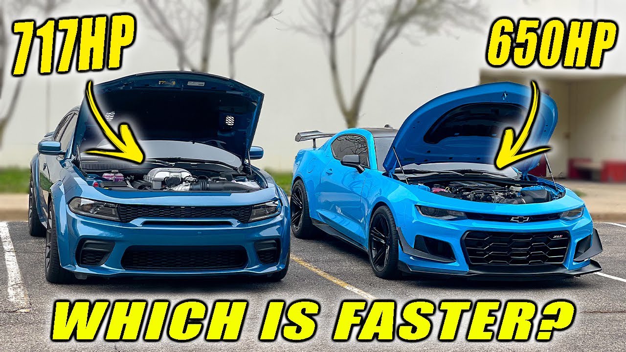 Descubrir 82+ imagen charger hellcat vs camaro zl1