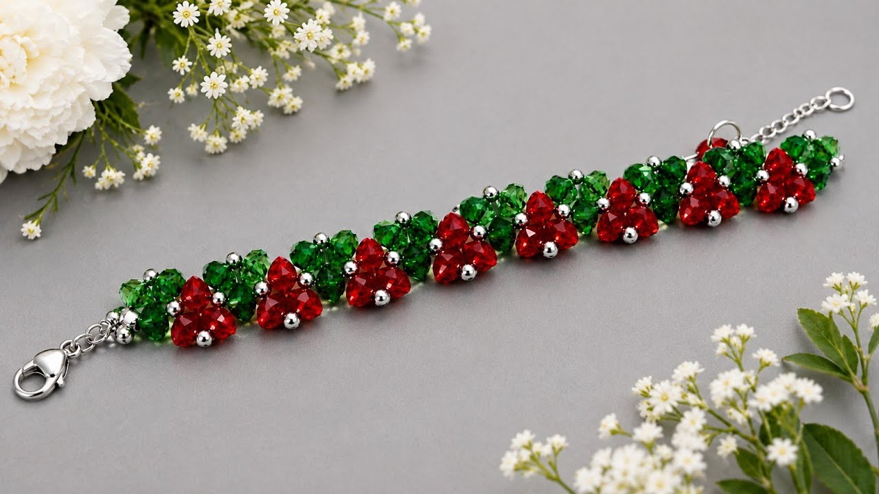 Simple And Beautiful Crystal Beaded Bracelet Tutorial|Easy To Make A ...