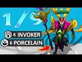 Porcelain bird  3 star azir with 6 invoker  6 porcelain