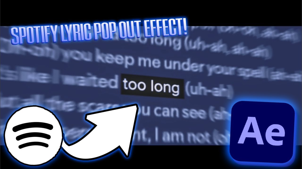 3D spotify lyric pop out effect - after effects tutorial