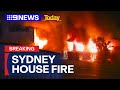 Ten people escape major Sydney house fire | 9 News Australia