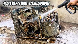 DEAD AC Restored! 5 Years of Dirt Cleaned   Gas Leak Fixed!