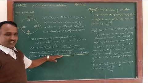 Permutations and Combinations;lecture 19 by Atul Limgude