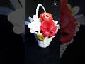 how to make flowers basket, making with tissue paper.#makingwithdibya #diy #tranding #youtubeshorts