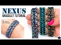 Nexus | Tila and Bugle Bead Bracelet Tutorial | Free Pattern