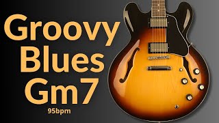 Groovy Blues Guitar Backing Track in G Minor (Gm7)