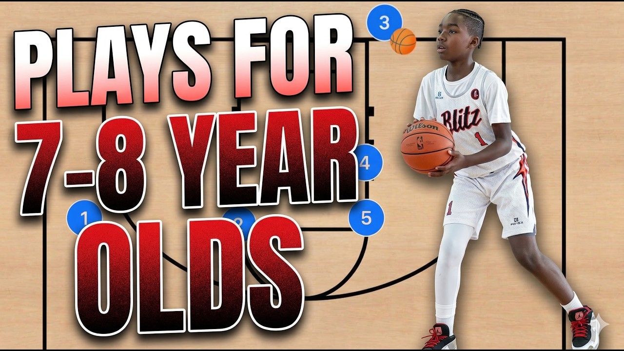Simple Youth Basketball Plays For 7-8 Year Olds - YouTube