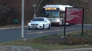 New Flyer XDE40 Route 14 Bee-Line bus departs from Elmsford to White Plains