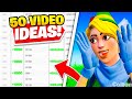 50 best fortnite ideas that will grow your channel in chapter 4