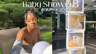 OUR FIRST BABY SHOWER ♡ | grwm + vlog