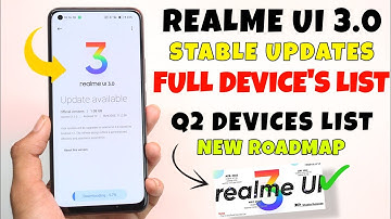 Realme UI 3.0 Stable Updates Full Device List | realme UI 3.0 "Quarter 02" New Roadmap | Android 12