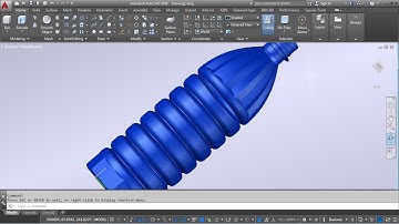 autoCAD 3D, how to drawing bottle, autoCAD