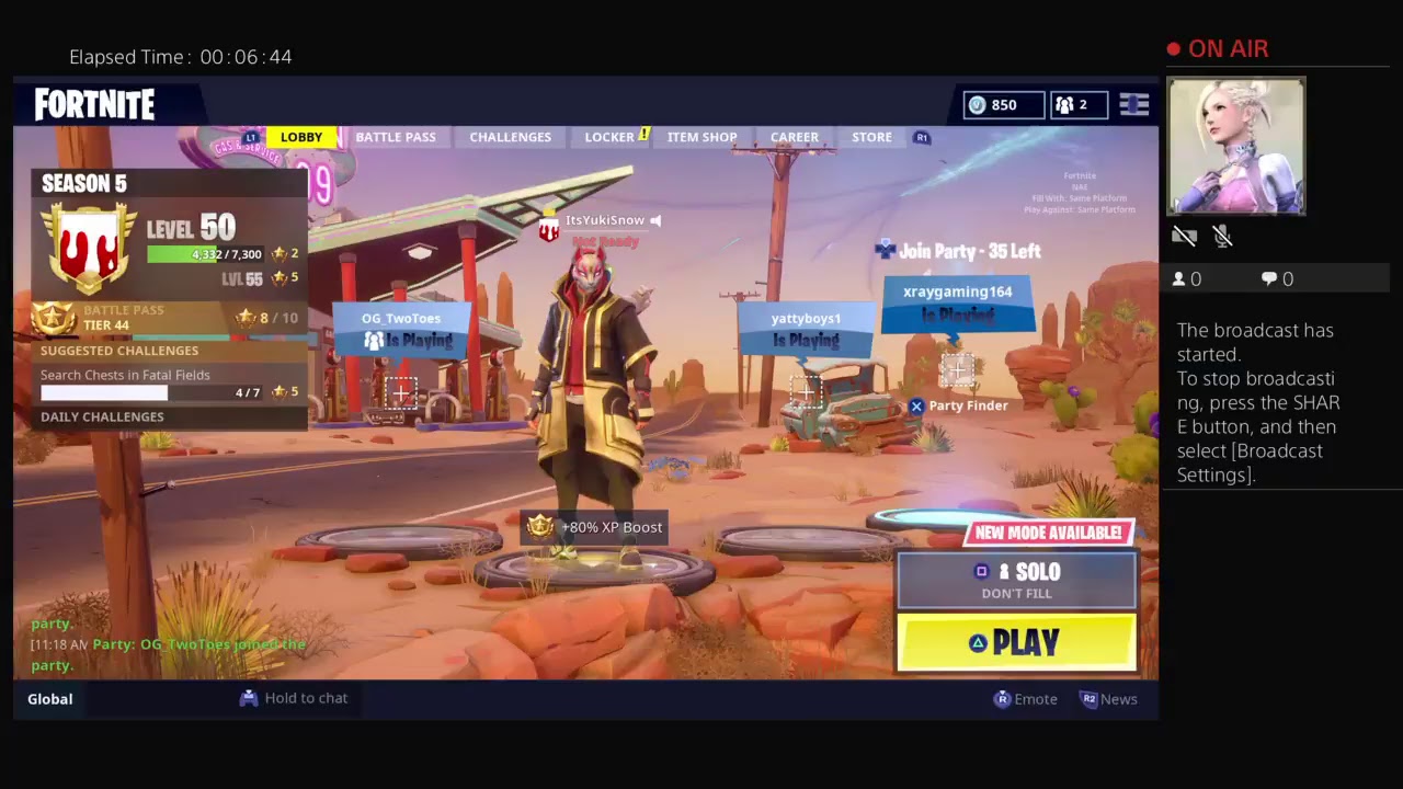 ItsYukiSnow's Live PS4 Broadcast