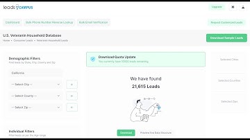 How to download US Veterans Mailing List