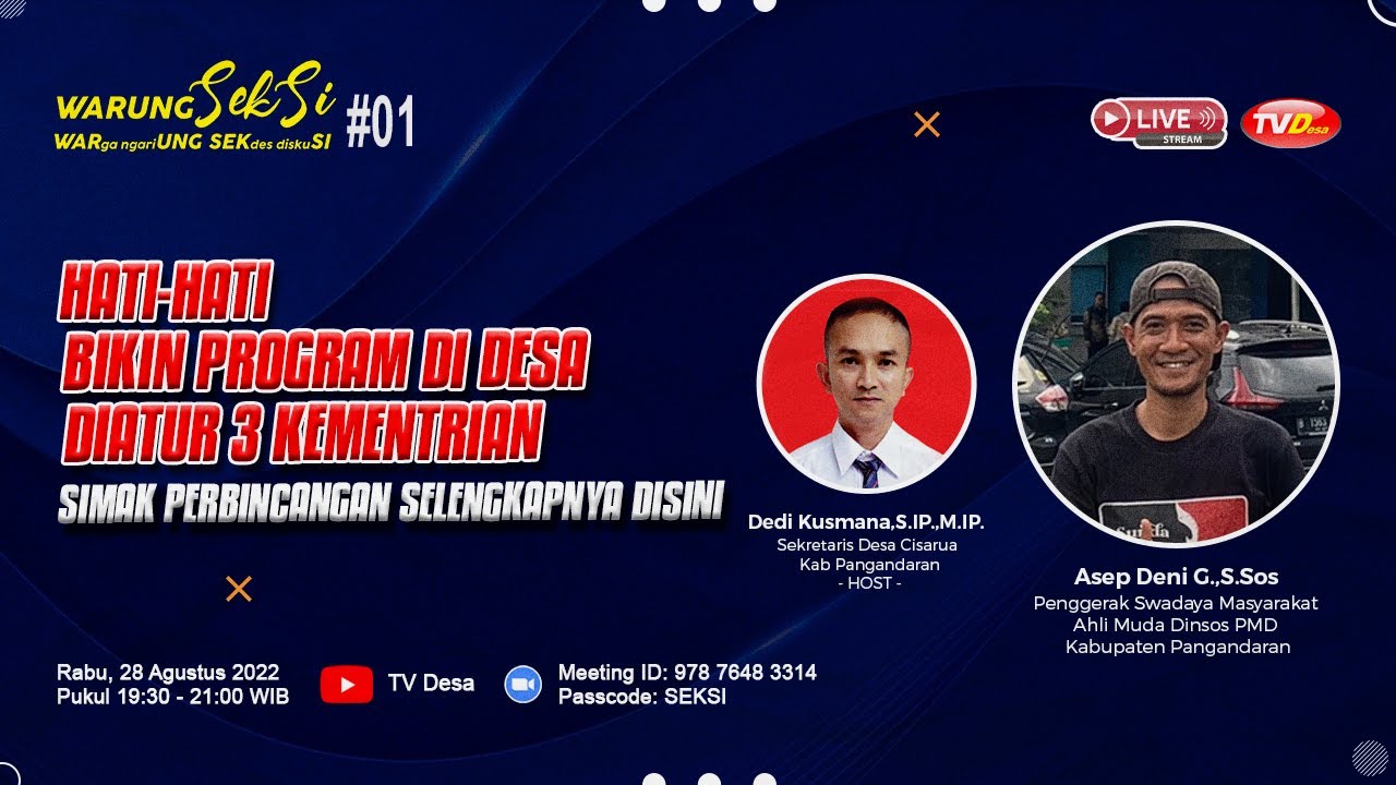 Hati-Hati Bikin Program Di Desa, Diatur 3 Kementrian, Simak Perbincangan Selengkapnya | WS #01
