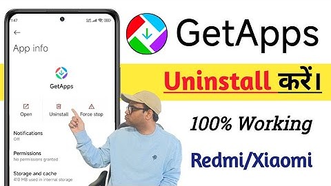 How to uninstall GetApps in redmi/Xiaomi mobile | Get apps uninstall kaise kare | delete get apps