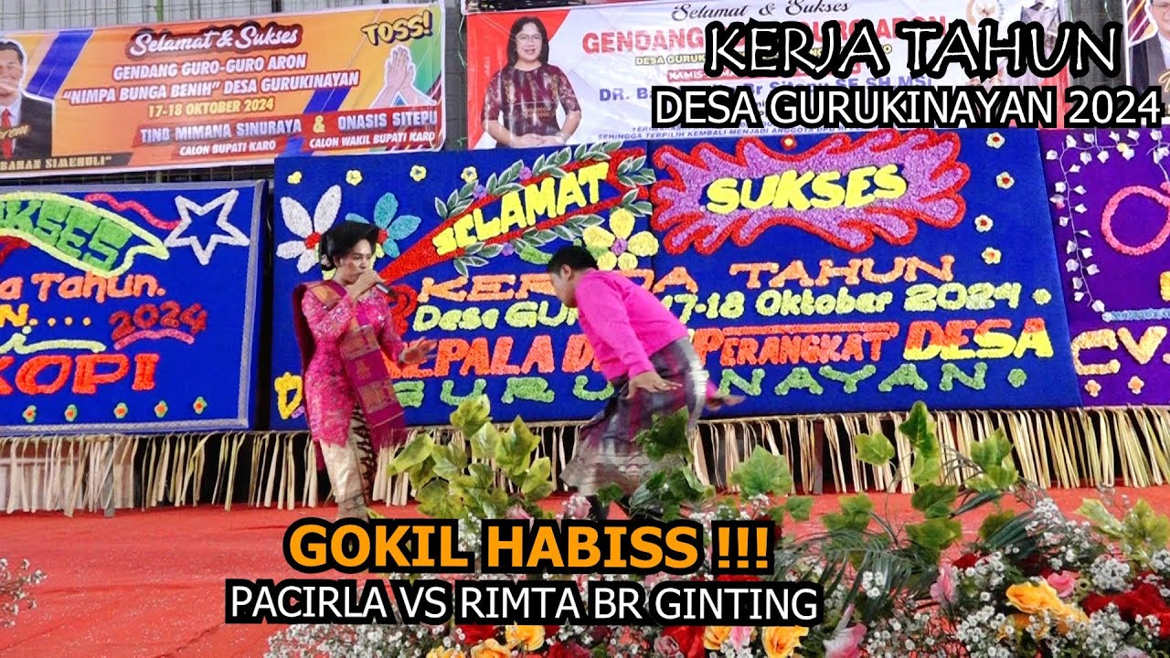 ADU PERKOLONG - KOLONG PERTAMA | PACIRLA & RIMTA Br GINTING| DESA GURUKINAYAN 18 -19 Oktober 2024