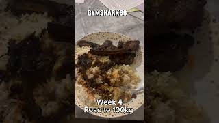 Road to 1hundo Gymshark66 – Week 4. 95kg → 100kg Still building.@gymshark #Gymshark66