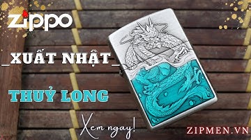 Hộp quẹt zippo cao cấp xuất nhật bản hình rồng | Zippo armor thuỷ long