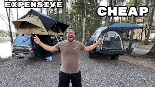 CHEAP vs EXPENSIVE Truck Tent Camping! (Which is Better?)