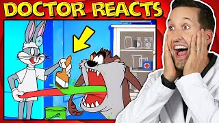 ER Doctor REACTS to Funniest Looney Tunes Medical Scenes