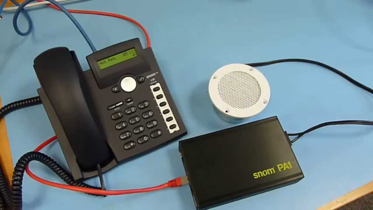 snom PA1 Basic operation with IP call from telephone - YouTube