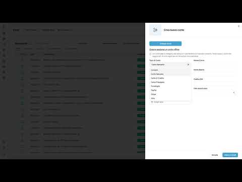 Come creare un conto manuale su Previxio | Cassa, carte e wallet