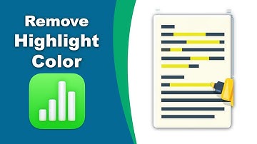 How to remove highlight color in Apple Numbers (Spreadsheet) on Mac