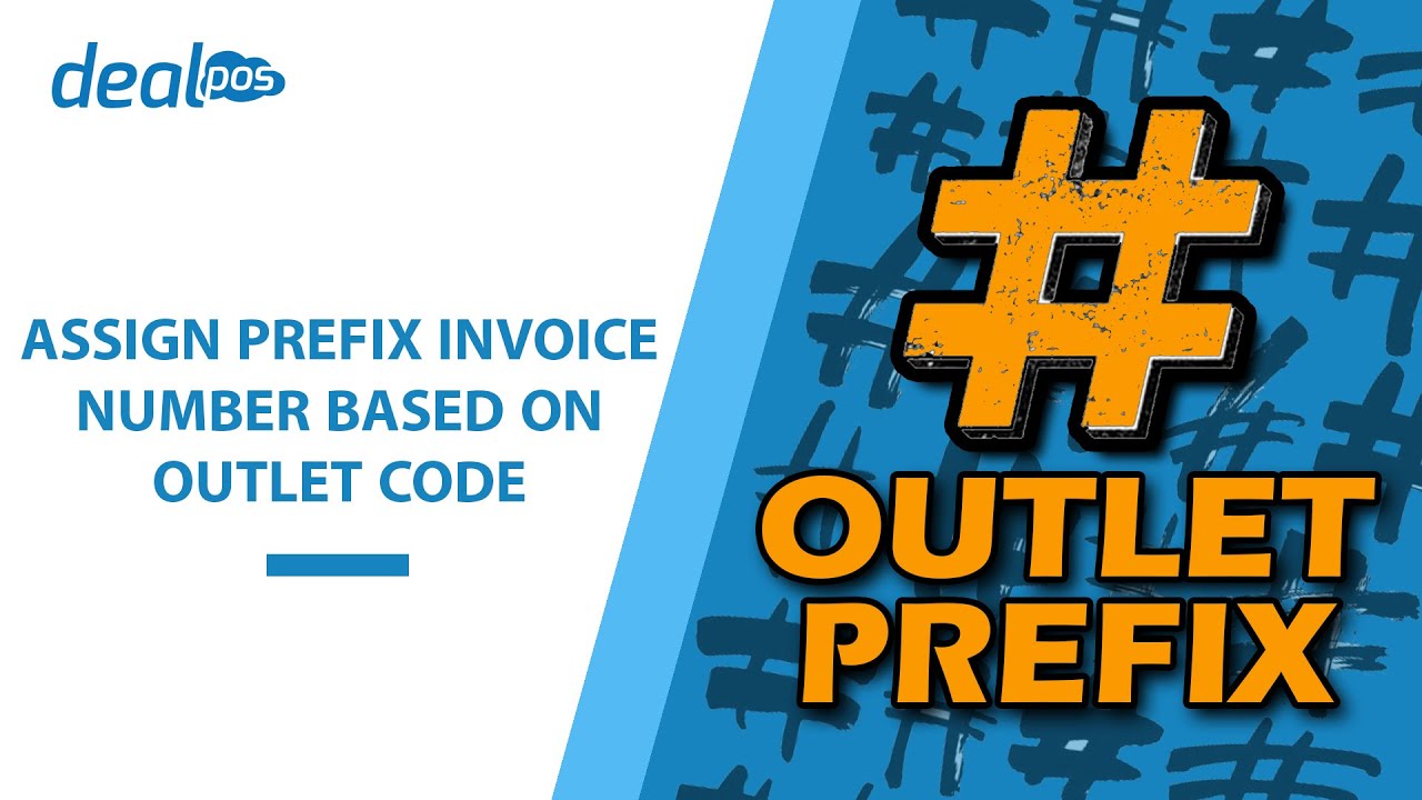 Outlet Code Numbers Assign Prefix Invoice Number Based on Outlet Code - YouTube