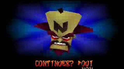 Crash Bandicoot 2 Game Over