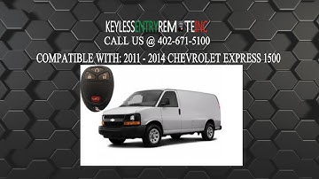 How To Replace Chevrolet Express 1500 Key Fob Battery 2011 2012 2013 2014