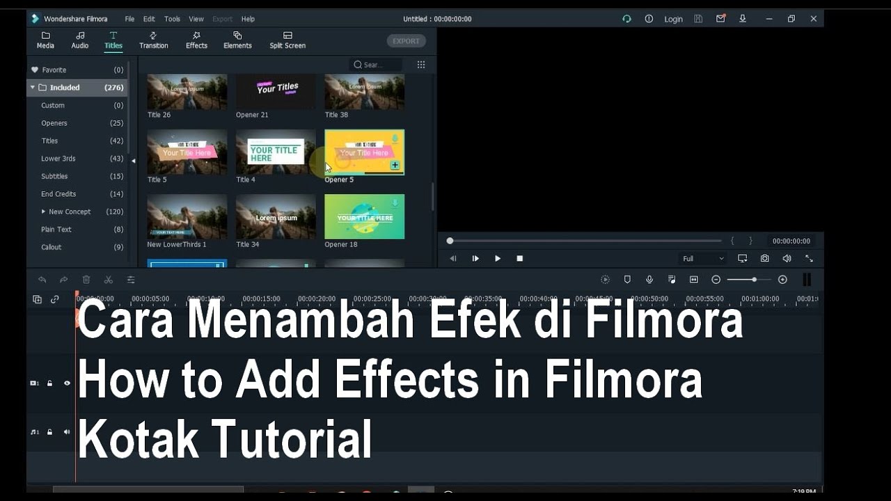 Cara Menambah Efek di Filmora | How to Add Effects in Filmora | Kotak ...