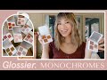 NEW Glossier Monochromes Eyeshadow Review ⭐️ 8 palettes swatched, comparison, application & discount