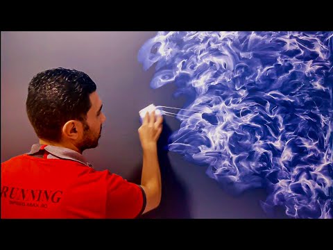 اصنع بنفسك ديكور ثري دي بالسحاب المطاط  3d wall paint