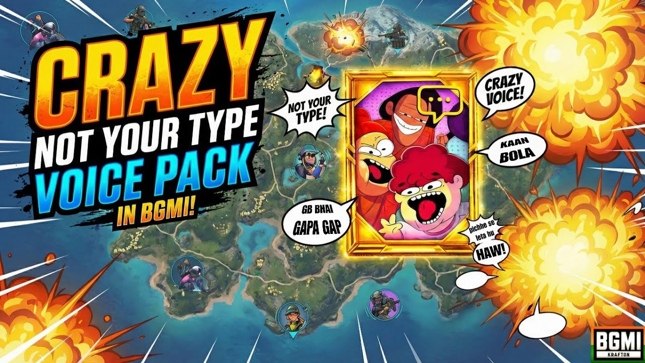 Crazy Not Your Type Voice Pack in BGMI! 🤪🔊 - YouTube