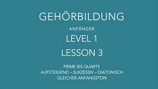 Intervalltraining - Anfänger - Level 1 - Lesson 3 - Piano