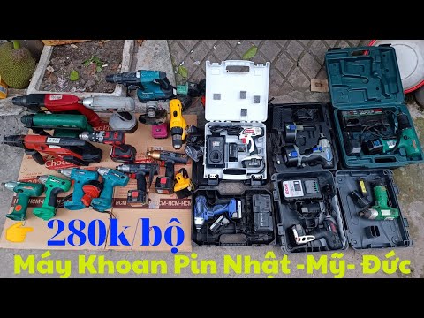 Video Xả hàng nhật bãi khoan pin giá rẻ a/e l.hệ - youtube