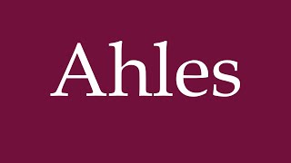 Download lagu How to Pronounce ''Ahles'' Correctly in German