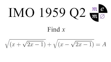 [Very first IMO in history] 1959 IMO Problem #2: Absolute Value and a Little Graph