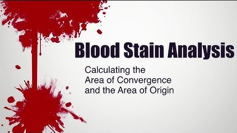 Blood Stain Analysis | Calculating the Area of Convergence and the Area of Origin
