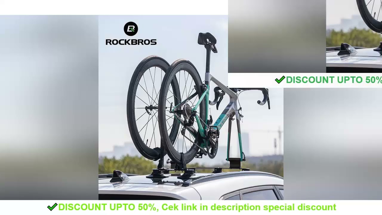 ROCKBROS Suction Cup Wheel Frame Bike Carrier Car Rack Quick Hub Install MTB Road Bike Universal Tra