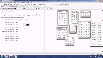 Measurements I - Using MathCAD for Uncertainty Anaylsis
