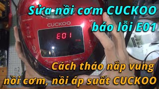 Cuckoo rice cooker repair | Cuckoo rice cooker error E01 | how to remove the lid of a Cuckoo rice...